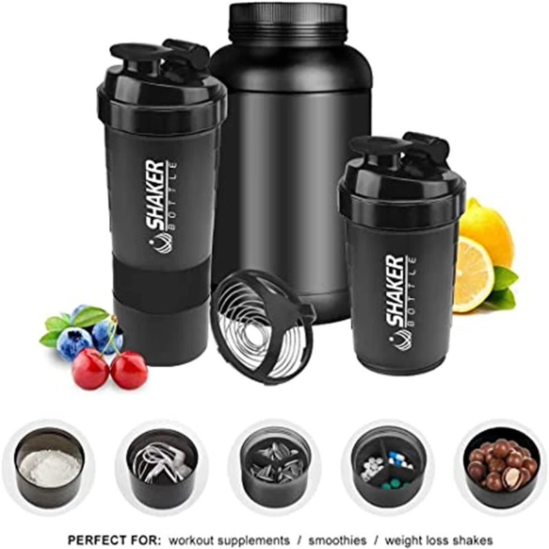 3-Layer Shaker Protein Bottle